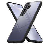 Ringke Coque Compatible avec Samsung Galaxy S24 [Fusion Bold] Anti-Jaunissement Transparente Clear Rigide Back TPU Souple Bumper Étui Antichoc Protection pour Coque S24 - Black