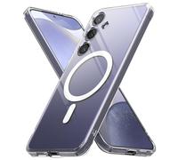 Ringke Coque Compatible avec Samsung Galaxy S24 [Fusion Magnetic] Magnétique Transparente Rigide Back TPU Souple Bumper Étui Antichoc Protection pour Coque S24 - Clear