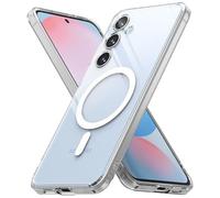 Ringke Coque Compatible avec Samsung Galaxy S24 FE [Fusion Magnetic] Magnétique Transparente Clear Ultra Fine Solide Rigide Back Souple Bumper Antichoc Protection Étui Samsung S24 FE Case Accessoires