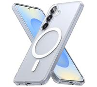 Ringke Coque pour Samsung Galaxy S25 Case Étui Fusion Magnetic Matte Clear | Mate Magnétique, Ultra Fine, Solide Rigide Back, Souple Bumper, Antichoc Protection, Anneau Magnétique Intégré