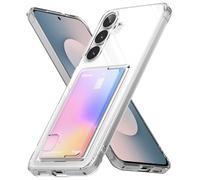 Ringke Coque Compatible avec Samsung Galaxy S25 FE Case Accessoires [Fusion Card] Porte-Cartes Portefeuille Clear Ultra Fine Solide Rigide Back Souple Bumper Antichoc Protection Étui - Clear