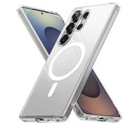 Ringke Coque Compatible avec Samsung S25 Ultra [Fusion Magnetic] Magnétique Transparente Clear Ultra Fine Solide Rigide Back Souple Bumper Antichoc Protection Étui Galaxy S25 Ultra Case Accessoires