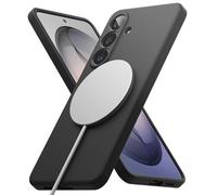 Ringke Coque pour Samsung Galaxy S26 Case Accessoires [Silicone Magnetic] Étui Silicone Liquide Douce Protection Antichoc Compatible MagSafe Coque Magnétique Anti-Rayures - Black