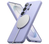 Ringke Coque pour Samsung Galaxy S26 Ultra Case Accessoires [Silicone Magnetic] Étui Silicone Liquide Douce Protection Antichoc Compatible MagSafe Coque Magnétique Anti-Rayures - Lavender