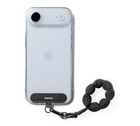 Ringke Dragonne Courte Holder Link Puffer Finger Strap Bracelet Smartphone Confortable et Sécurisé pour Téléphone Appareil Photo Clés Accessoire Main Libre Durable - Calm Black