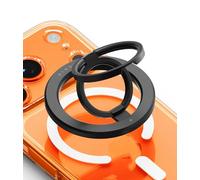 Ringke Dual Magnetic Smart Ring Anneau Magnétique pour Téléphone avec Support Pliable 3 Niveaux Compatible MagSafe Support et Grip Universel