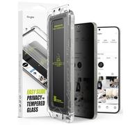 Ringke Easy Slide Privacy Tempered Glass Compatible avec Verre Trempé Samsung Galaxy S25 / Galaxy S24 Anti Espion Qualité HD Anti-Rayures 9H Dureté Application Facile Protecteur d'écran