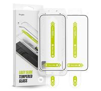 Ringke Easy Slide Tempered Glass Compatible avec Verre Trempé iPhone 15 Pro Qualité HD Transparent Anti-Rayures 9H Dureté Application Facile Protecteur d'écran iPhone 15 Pro - Clear