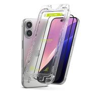 Ringke Easy Slide Tempered Glass Compatible avec Verre Trempé iPhone 16 Plus Qualité HD Transparent Anti-Rayures 9H Dureté Application Facile Protecteur d'écran iPhone 16 Plus - Clear