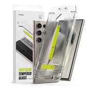 Ringke Easy Slide Tempered Glass Compatible avec Verre Trempé Samsung Galaxy S24 Ultra Qualité HD Transparent Anti-Rayures 9H Dureté Application Facile Protecteur d'écran S24 Ultra - Clear