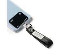 Ringke Eyelet Keyring Strap Dragonne de Main en Nylon pour Coque de Téléphone Appareil Photo Clés et Sacs Cordon de Poignet Robuste et Réglable avec Anneau Métallique Design Premium - Calm Black