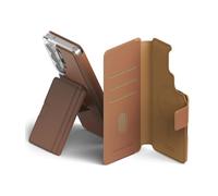 Ringke Folio Wallet Magnetic pour Samsung Galaxy S26 Ultra Portefeuille Magnétique Compatible MagSafe Porte-Cartes Détachable en Cuir PU Support Téléphone NFC Accessoire - Brown