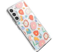 Ringke Fusion Design Armoured Case Cover avec cadre en gel pour Samsung Galaxy S22+ (S22 Plus) transparent (Floral) (F593R31) Housse pour téléphone portable