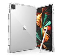 Ringke Fusion Plus Coque Compatible avec iPad Pro 12,9" (2022/2021), Coque Transparente Antichoc en TPU Double Poche d'air avec Protection Contre Les surcharges et Porte-Crayon - Transparent