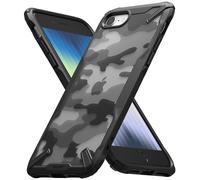 Ringke Fusion-X compatible avec l'iPhone SE 5G (3e generation 2022) Camouflage Camouflage Design Hard Back Heavy Duty Duthing Advanced Protective