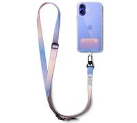 Ringke Holder Link Snap Hook Strap Cordon Bandoulière Téléphone Portable avec Étiquette Gradation TPU Cordon Accessoires Réglable en Corde de Polyester Sangle Courroie de Cou - Aurora