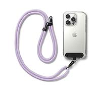 Ringke Holder Link Strap Cordon Bandoulière Téléphone Portable avec Étiquette en Nylon Noir Cordon Accessoires Réglable en Corde de Polyester Étui Téléphone - Purple