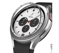 Ringke Inner Bezel Styling Compatible avec Samsung Galaxy Watch 4 Classic 42mm Accessoire Étui Protecteur Stainless Steel Acier Inoxydable Anti-Rayures Résistant aux Rayures - 42-IN-01 (St) Silver