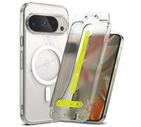 Ringke Paquet Coque et Verre Trempé Compatible avec Google Pixel 10 Pro XL [Fusion Magnetic Clear + Easy Slide Tempered Glass] Compatible avec Magsafe/Pixelsnap Magnétique Étui