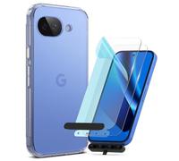 Ringke Paquet Coque et Verre Trempé Compatible avec Google Pixel 10a [Fusion Matte Clear + Tempered Glass] Translucide Ultra Fine Solide Rigide Back Souple Bumper Étui