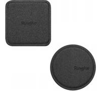 Ringke - plaque métallique (2 pièces) - housse en cuir PU - Noir KP27230