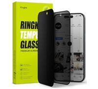 Ringke Privacy Tempered Glass Compatible avec Verre Trempé iPhone 15 6.1 Pouces Anti Espion Qualité HD Anti-Rayures 9H Dureté Protecteur d'écran Intimité
