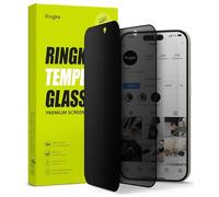 Ringke Privacy Tempered Glass Compatible avec Verre Trempé iPhone 15 Pro 6.1 Pouces Anti Espion Qualité HD Anti-Rayures 9H Dureté Protecteur d'écran Intimité