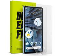 Ringke Protecteur d'écran Compatible avec Google Pixel 7a [Dual Easy Film] [2 Pack] Application Facile Attachement sans Échec Fonction de Dépoussiérage Résistant aux Rayures