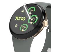 Ringke Protecteur d'écran Compatible avec Google Pixel Watch 3 45mm [Dual Easy Film] [3 Pack] Application Facile Attachement sans Échec Fonction de Dépoussiérage Résistant aux Rayures