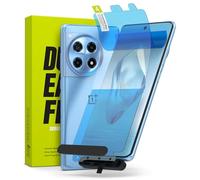 Ringke Protecteur d'écran Compatible avec OnePlus 12R [Dual Easy Film] [2 Pack] Application Facile Attachement sans Échec Fonction de Dépoussiérage Résistant aux Rayures