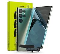 Ringke Protecteur d'écran Compatible avec Samsung Galaxy S23 Ultra 5G [Dual Easy Wing Film] [2 Pack] Technologie de Type d'aile Application Facile Attachement sans Échec Fonction de Dépoussiérage