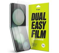 Ringke Protecteur d'écran Compatible avec Samsung Galaxy Z Flip 5 5G (2023) [Dual Easy Film] [2 Pack] Application Facile Attachement sans Échec Fonction de Dépoussiérage Résistant aux Rayures