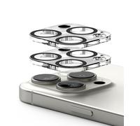 Ringke Protection Caméra iPhone 16 Pro Max, iPhone 16 Pro Verre Trempé [2 Pack] 9H Dureté Camera Lens Protection Anti-Rayures Aucune Interférence de Flash Caméra Arrière Protecteur - Clear