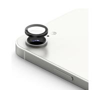 Ringke Protection Caméra iPhone 16e [Camera Lens Frame Glass] [2 Pack] Protection Objectif Couvercle en Verre Cadre en Aluminium Résistant aux Rayures Caméra Protecteur