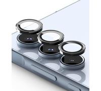Ringke Compatible avec Protection Camera Samsung Galaxy A35 / A55 Camera Lens Frame Glass Protection Objectif Couvercle en Verre Cadre en Aluminium, Résistant aux Rayures - Black