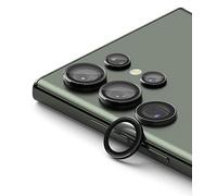 Ringke Compatible avec Protection Camera Samsung Galaxy S23 Ultra 5G Camera Lens Frame Glass Protection Objectif Couvercle en Verre Cadre en Aluminium, Résistant aux Rayures - Black