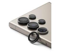 Ringke Compatible avec Protection Camera Samsung Galaxy S24 Ultra Camera Lens Frame Glass Protection Objectif Couvercle en Verre Cadre en Aluminium, Résistant aux Rayures - Black