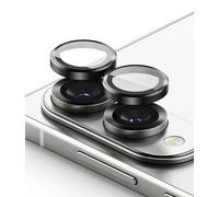 Ringke Protection Caméra Samsung Galaxy S25 Edge [Camera Lens Frame Glass] [2 Pack] Protection Objectif Couvercle en Verre Cadre en Aluminium Résistant aux Rayures Caméra Protecteur