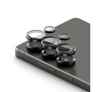 Ringke Protection Caméra Samsung Galaxy S25 Ultra [Camera Lens Frame Glass] [2 Pack] Protection Objectif Couvercle en Verre Cadre en Aluminium Résistant aux Rayures Caméra Protecteur