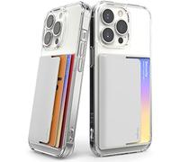 Ringke Side Slot Card Holder, Porte-Cartes Adhésifs Portefeuille Autocollant Porte Carte de Crédit pour l’arrière de Téléphone avec 3M Sticker Adhésive Attachable Téléphone - Light Gray