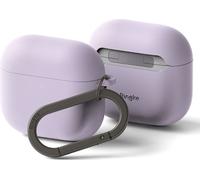 Ringke Coque Silicone pour AirPods 4 [Silicone Case] Douce Coloré À la Mode Silicone Bumper Ultra Mince Fine Souple Légère Étui AirPods 4 Accessoires - Light Purple