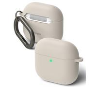Ringke Silicone pour Coque AirPods 5/4 Étui - Stone | Douce Coloré À la Mode Silicone Bumper Ultra Mince Fine Souple Légère Accessoires avec Mousqueton