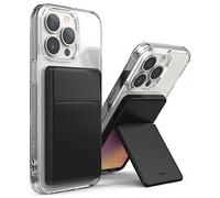 Ringke Stand Slot Card Holder, Porte-Cartes Adhésifs Portefeuille Autocollant Porte Carte de Crédit pour l’arrière de Téléphone avec 3M Sticker Adhésive Attachable Téléphone - Black