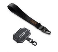 Ringke Tactical Webbing Hand Strap with Patch Dragonne Polyester Sangle de Téléphone Portable Multi-Usage Cordon Durable - Black