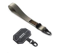 Ringke Tactical Webbing Hand Strap with Patch Dragonne Polyester Sangle de Téléphone Portable Multi-Usage Cordon Durable - Warm Gray