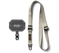 Ringke Tactical Webbing Lanyard Strap with Patch Cordon Bandoulière Sangle de Cou Téléphone Portable Multi-Usage Durable - Warm Gray