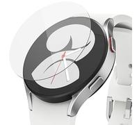 Ringke Verre Trempé Compatible avec Samsung Galaxy Watch 5 40mm / Galaxy Watch 4 40mm [Tempered Glass] [4 Pack] Protecteur d'écran Taille Exacte Transparent Anti-Rayures 9H Dureté