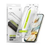 Ringke Easy Slide Tempered Glass Compatible avec Verre Trempé Google Pixel 9a [2 Pack] Qualité HD Transparent Anti-Rayures 9H Dureté Application Facile Protecteur d'écran Google Pixel 9a