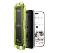 Ringke Verre Trempé iPhone 17 Pro Max Protecteur d'écran Vitre Anti Espion [Easy Slide Privacy Tempered Glass] Qualité HD Anti-Rayures 9H Dureté Application Facile - Black