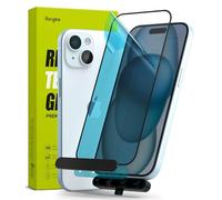 Ringke Verre Trempé Protection Compatible avec iPhone 15 Protecteur d'écran Full Cover Glass Qualité HD Transparent Anti-Rayures 9H Dureté - Clear